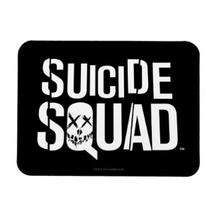 Magnet Flexible Équipe de suicide   Logo blanc