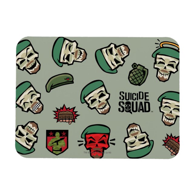 Magnet Flexible Équipe de suicide | Motif Emoji Drapeau Rick (Horizontal)
