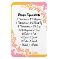 Équivalents de mesure Aimant frigorifique floral