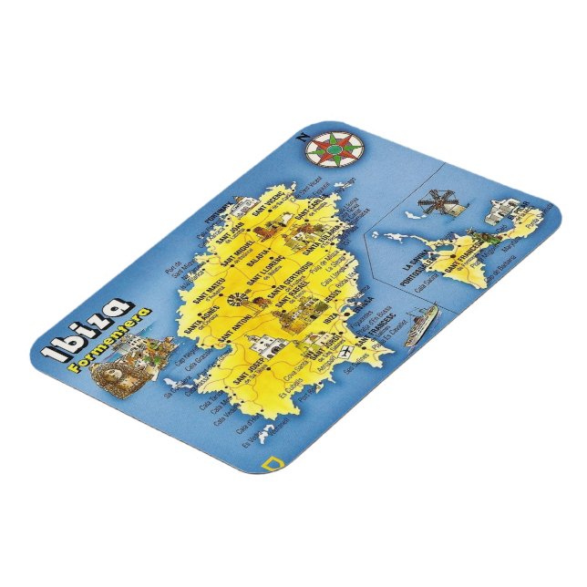 Magnet Flexible Espagne - Baléares - Ibiza - Eivissa - (Côté Gauche)
