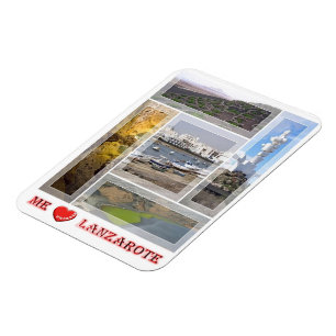 Magnet Flexible Espagne - Îles Canaries - Lanzarote - I Love - Mag