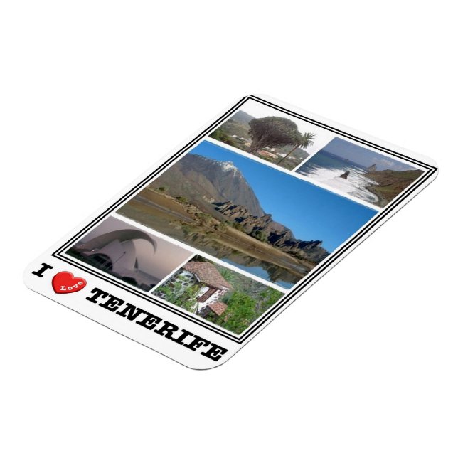 Magnet Flexible Espagne - Îles Canaries - Tenerife - I Love - Magn (Côté Gauche)