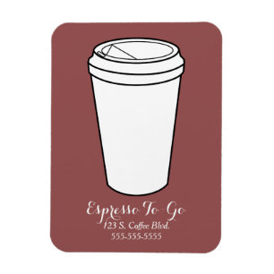 Magnet Flexible Espresso To Go Business rouille faux déposé