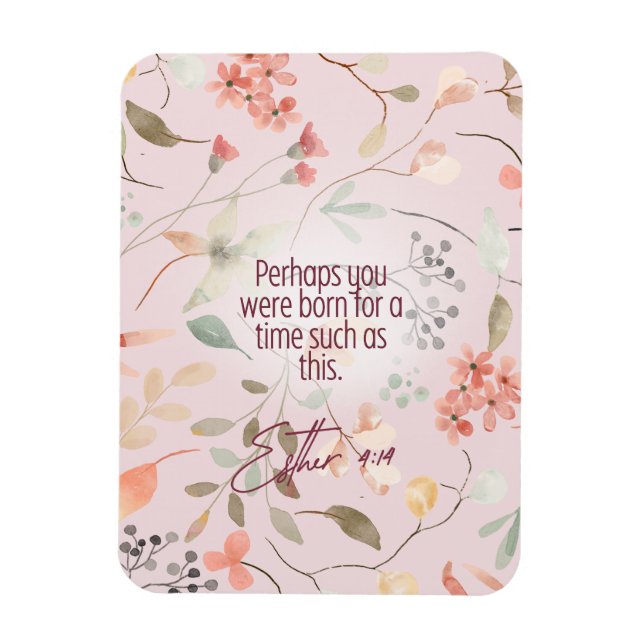 Magnet Flexible Esther 4:14 Bible chrétienne Verse Art (Vertical)