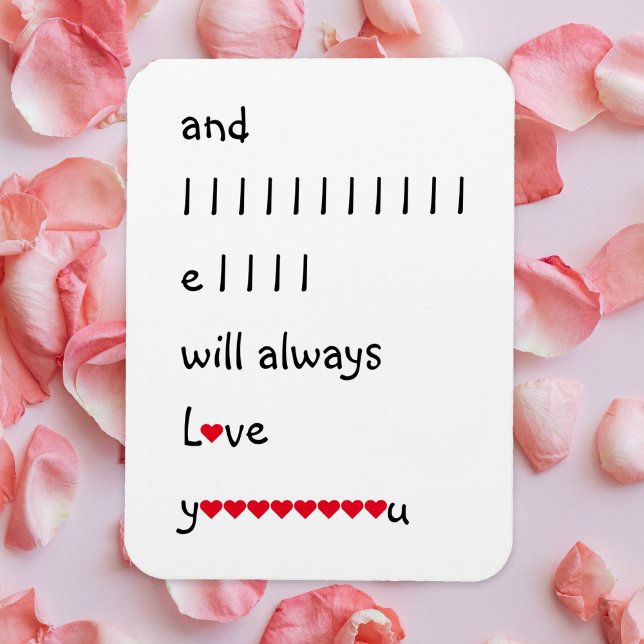Magnet Flexible Et Je Vous Aimerai Toujours Citation Drôle Humour  (And I Will Always Love You Funny Witty Humor Quote Magnet)