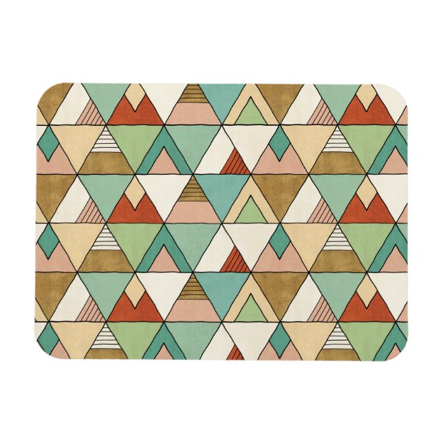 Magnet Flexible Étape Geo Sud-Ouest | Motif tribal tiré à main (Horizontal)