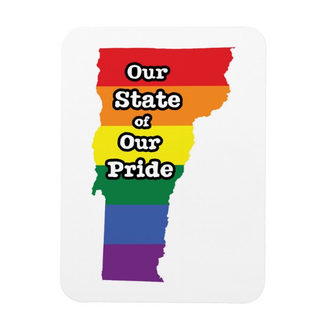 Magnet Flexible État gay pride | Vermont (Vertical)
