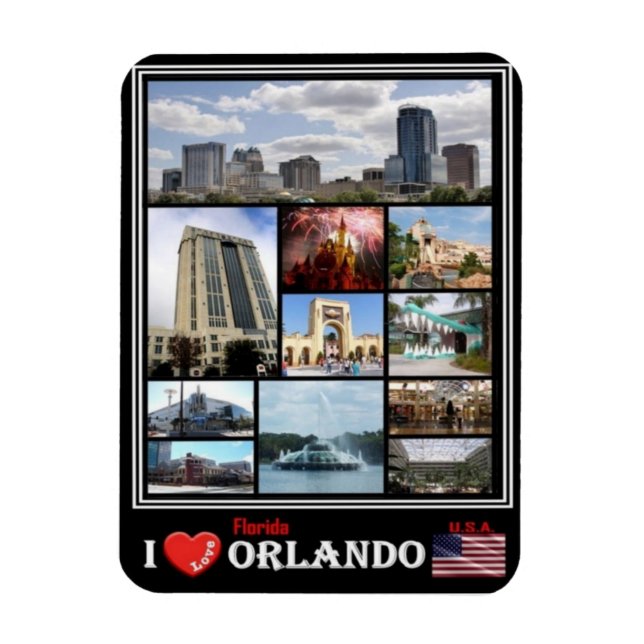 Magnet Flexible États-Unis - États-Unis d'Amérique - Orlando Flori (Vertical)