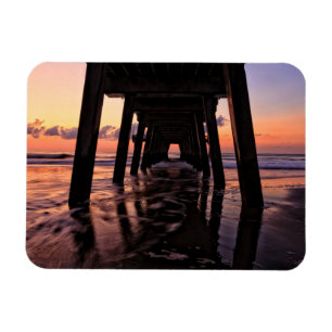 Magnet Flexible États-Unis, Géorgie, Tybee Island, Jetée à Tybee I