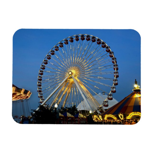 Magnet Flexible États-Unis, Illinois, Chicago, Villes, Éclairage (Horizontal)