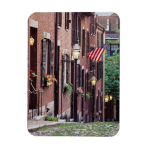 Magnet Flexible États-Unis, Massachusetts, Boston, Houses Along Ac