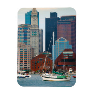 Magnet Flexible États-Unis, Massachusetts. Skyline de Boston Wate