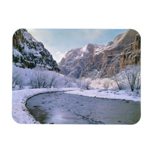Magnet Flexible États-Unis, Utah, Zion NP. De nouvelles neiges re