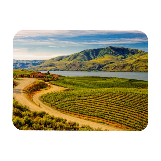 Magnet Flexible États-Unis, Washington, Lac Chelan. Les vignobles  (Horizontal)