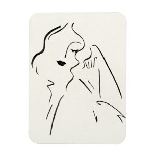 Magnet Flexible Étude simple - Croquis d'une dame