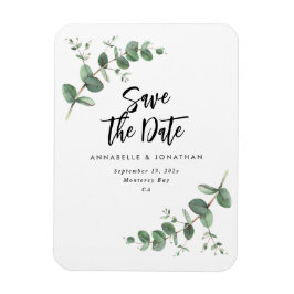 Magnet Flexible Eucalyptus élégant mariage moderne enregistrer la