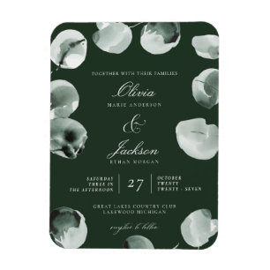 Magnet Flexible Eucalyptus Vert Muet Écrit Mariage moderne
