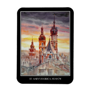 Magnet Flexible EVE Painted Krakow, Poland Old Town