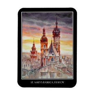 Magnet Flexible EVE Peint Cracovie, Pologne Vieille Ville