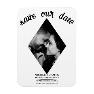 Magnet Flexible Événement moderne minimal diamant photo mariage à