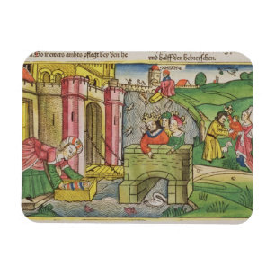 Magnet Flexible Exode 2 1-6 Moïse étant flotté en bas du Nil et