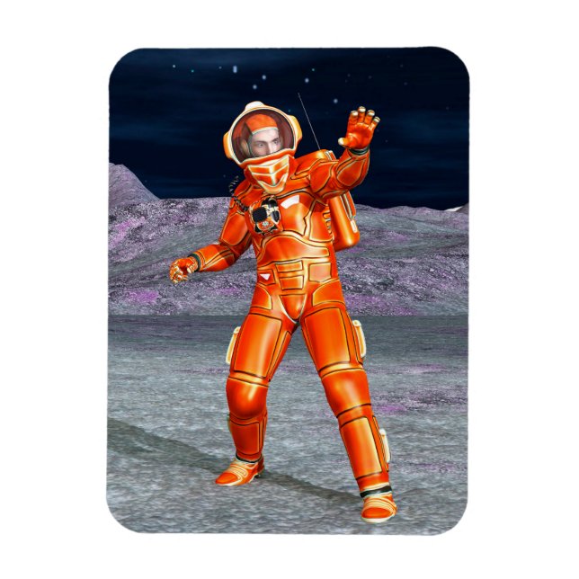 Magnet Flexible Explorateur de Mars Astronaute Planète Alien Art S (Vertical)