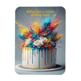 Magnet Flexible Explosion de joie - Joyeux gâteau d'anniversaire