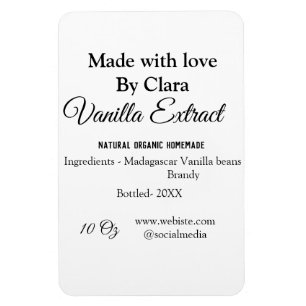 Magnet Flexible Extrait de vanille fait maison ajouter les ingrédi