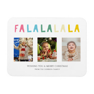 Magnet Flexible Fa La Christmas Cute Pastel 3 Photo Collage