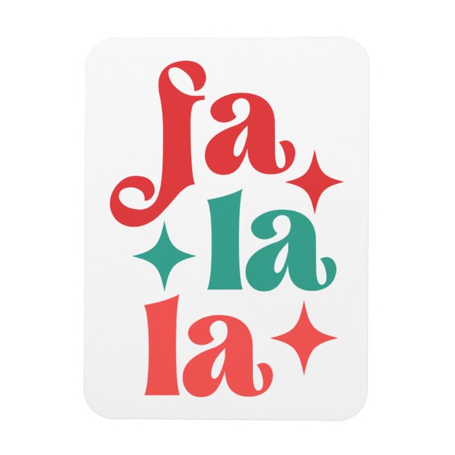 Magnet Flexible Fa La La - Festive vacances Typographie Design (Vertical)