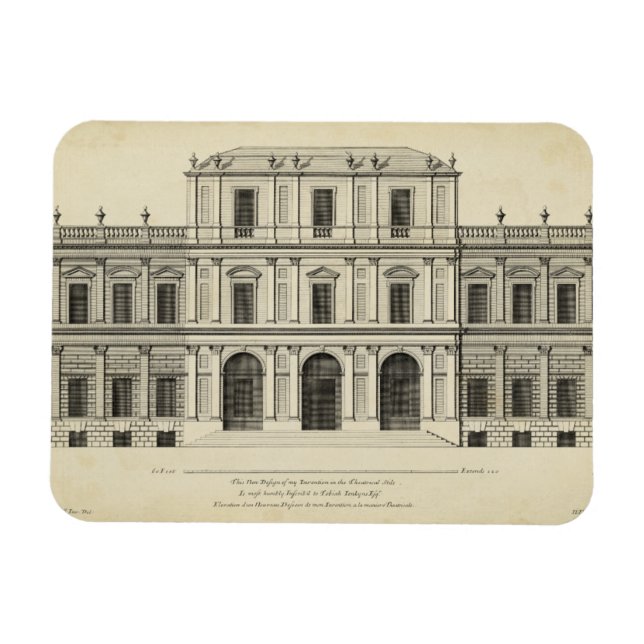 Magnet Flexible Façade de style théâtral de Colen Campbell (Horizontal)