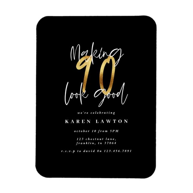 Magnet Flexible Faire 90 paraître bonne invitation pour l'annivers (Vertical)