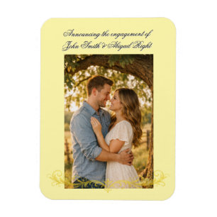 Magnet Flexible Faire Annonce de Mariage Élégante