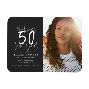 Magnet Flexible Faire paraître 50 une bonne invitation d'anniversa