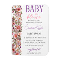 Faire-part bébé en fleurs, Baby Shower fleurs sauv