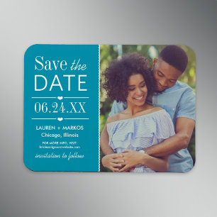 Magnet Flexible Faire part de date de mariage avec photo et pannea