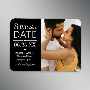 Magnet Flexible Faire part de date de mariage en panneau partagé n