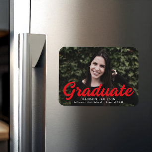 Magnet Flexible Faire-part de graduation de la photo en caractères