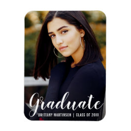 Magnet Flexible Faire-part de graduation de script moderne