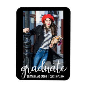 Magnet Flexible Faire-part de graduation de script moderne WB