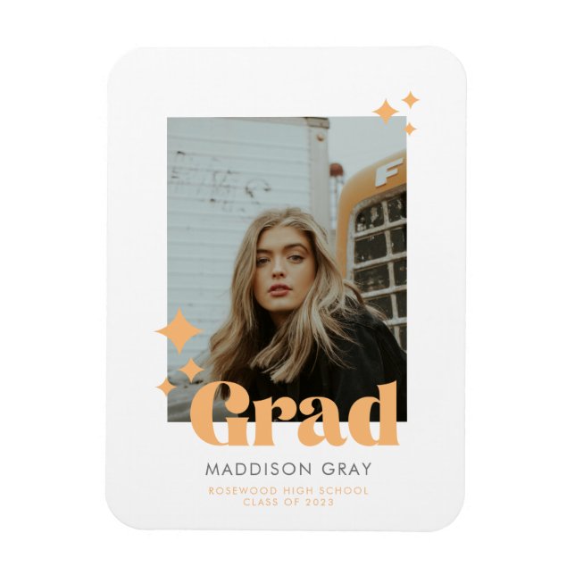 Magnet Flexible Faire-part de graduation moderne Open house invita (Vertical)