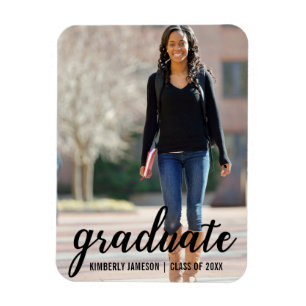 Magnet Flexible Faire-part de graduation photo moderne
