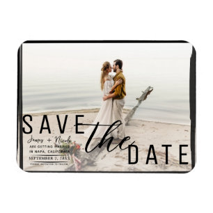 Magnet Flexible Faire part de mariage avec superposition de bordur