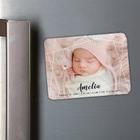 Faire-part de naissance à formes géométriques mode