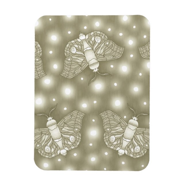 Magnet Flexible Fairy Moths (Vertical)