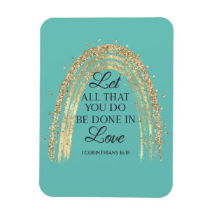 Magnet Flexible Fait Dans L'Amour Gold Rainbow
