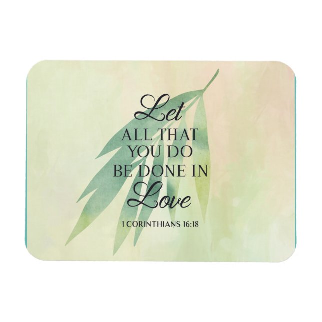 Magnet Flexible Faites tout avec amour Citation de la Bible (Horizontal)