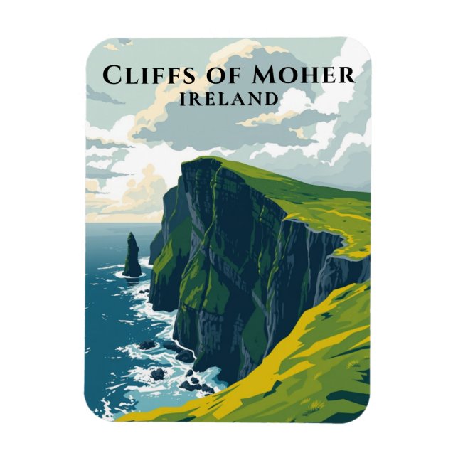 Magnet Flexible Falaises de Moher Irlande Côte Iconique d'Irlande (Vertical)