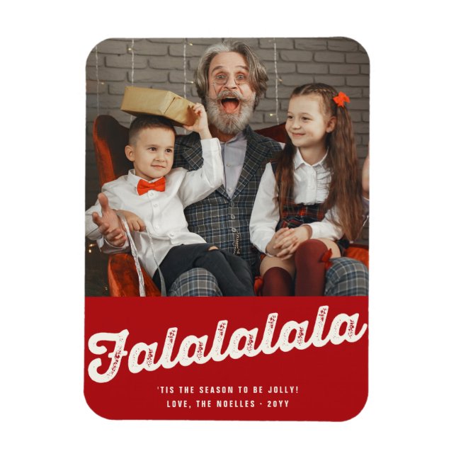 Magnet Flexible Falalalala Bold Script amusant classique de Noël p (Vertical)