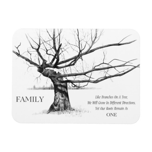 Magnet Flexible Famille : Arbre nardé : Amour, Unité : Dessin au c (Horizontal)